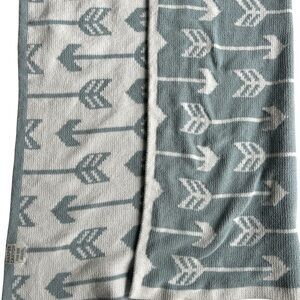 HARPER CANYON Super Soft Luxe Gender Neutral Baby Blanket Gray White Chenille